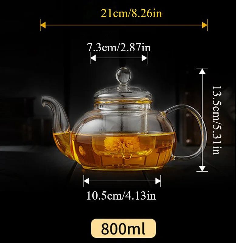 Harmony Heat-resistant Glass Tea Pot (400ml/1000ml)